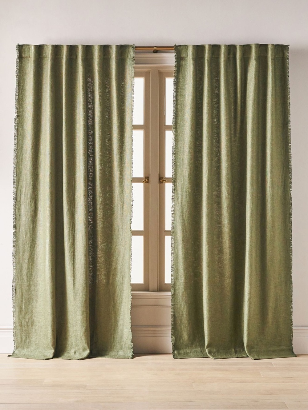 Anthro - Luxe Linen Blend Woven Curtain